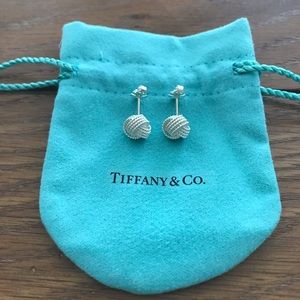 Tiffany & Co Sterling Silver Twist Knot Earrings